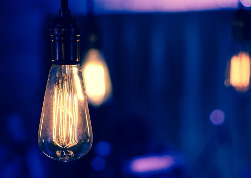 Lightbulb in a blur environment 